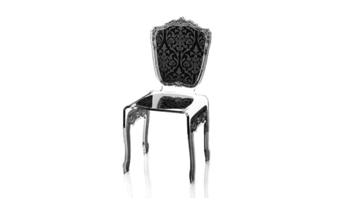 ACRILA Baroque chaise noir website
