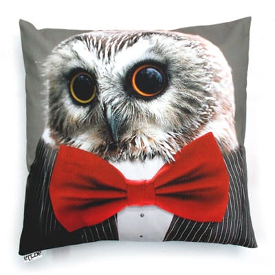 CUSHION 40x40 Owl red tie