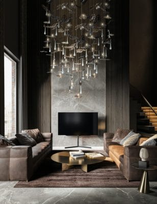 Castro Lighting Living Room Space Modern Dark Cozy Space Rainforest suspension castro web 1