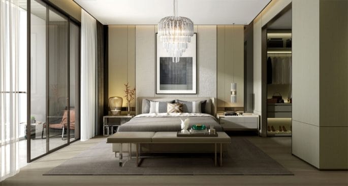 Castro Lighting Lotus Suspension Japan Luxury Bedroom ambience