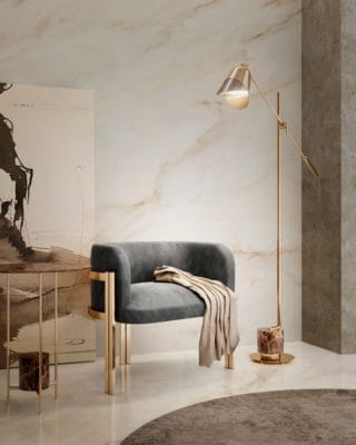castro lighting modern lobby hotel design feat marie armchair savoye floor lamp