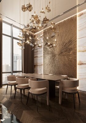 Castro Lighting Interiors A Beam Of Light Rainforest Suspension Viktoriya Pankova Project Sideview 2